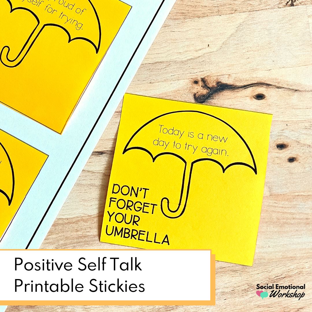 Positive Message Craft Positive Self Talk Craft & Activity | Spring Counseling Positive Think ...