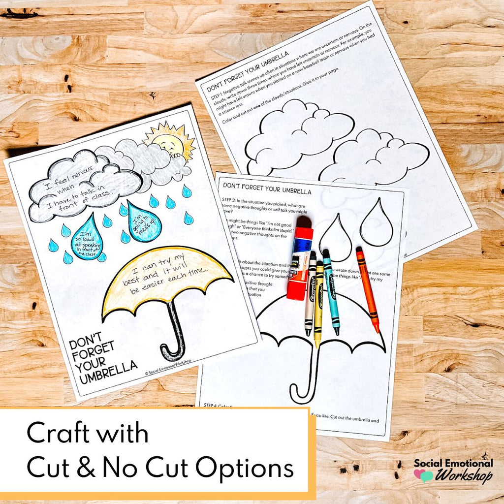 Positive Self Talk Craft & Activity | Spring Counseling Positive Thinking Media Social Emotional Workshop