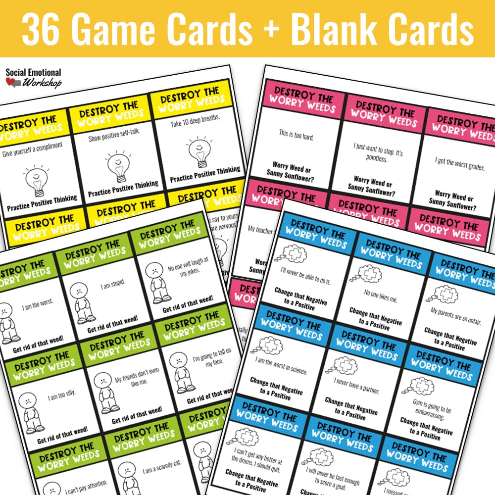Think Positive Game Positive Thinking Game for Small Group School Counseling – Social ...