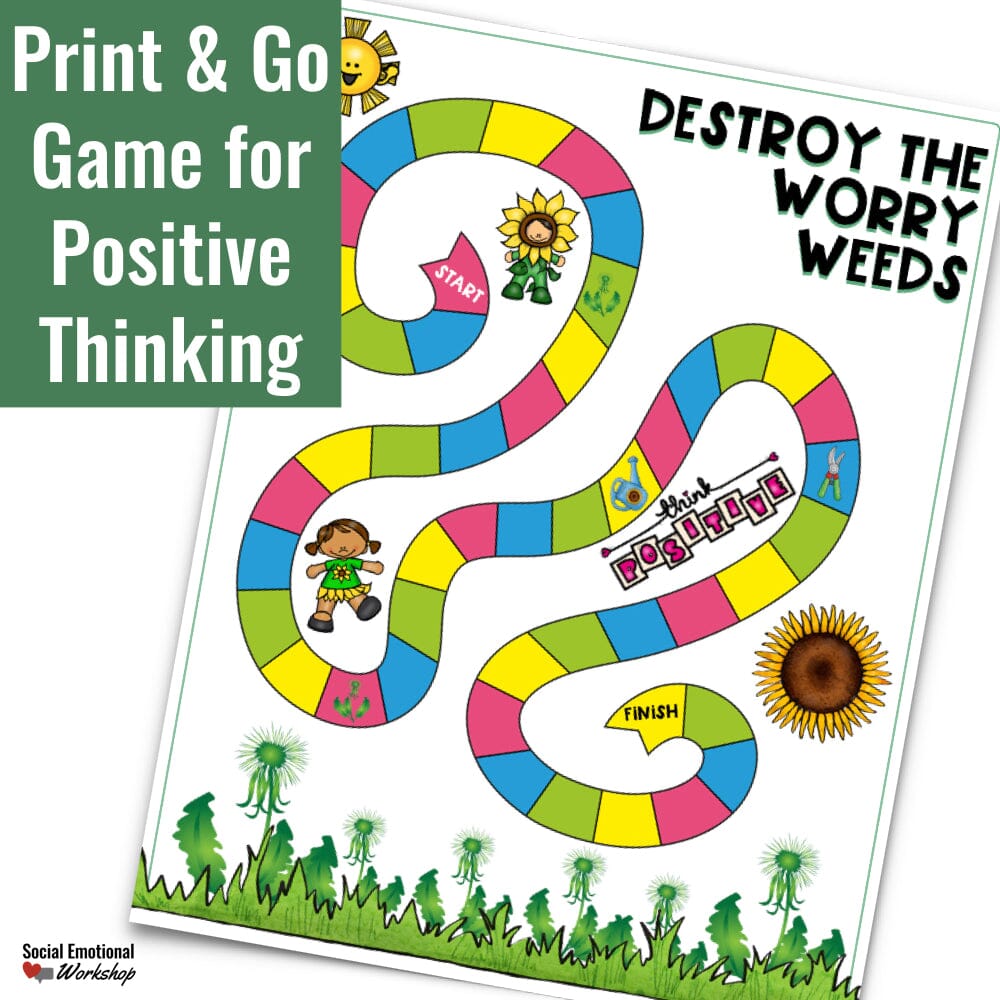 Positive Thinking Game for Small Group School Counseling Media Social Emotional Workshop