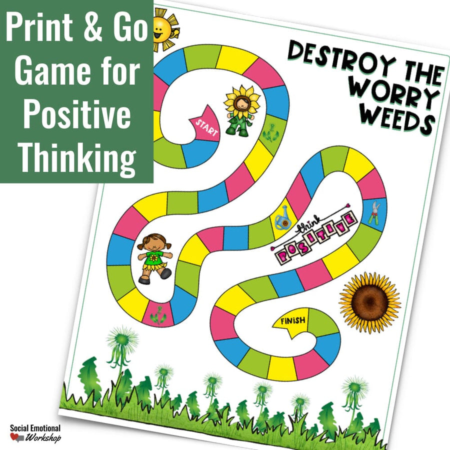 Think Positive Game Positive Thinking Game for Small Group School Counseling – Social ...