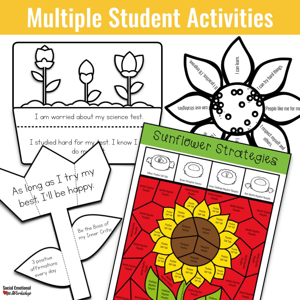 Positive Thinking Lesson and Activities for Group Counseling Media Social Emotional Workshop