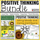 Positive Thinking Lesson, Game, and Activity Bundle