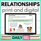 Relationships - SEL Activities for Distance Learning Media Social Emotional Workshop