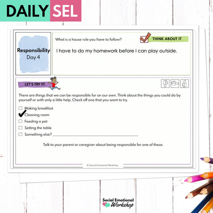Responsibility Social Emotional Learning Activities - SEL for Distance Learning Media Social Emotional Workshop