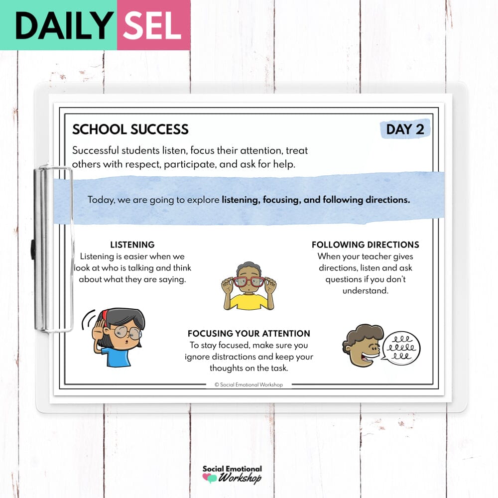 School Success Social Emotional Learning Activities - SEL for Distance Learning Media Social Emotional Workshop