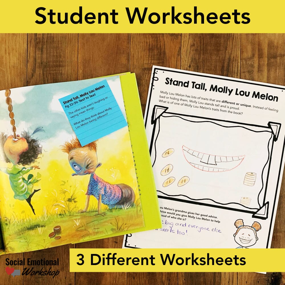 SEL Read Aloud Companion for Stand Tall, Molly Lou Melon Media Social Emotional Workshop