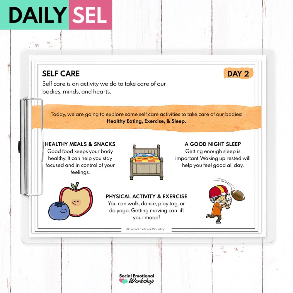 Self Care Social Emotional Learning Activities - SEL for Distance Learning Media Social Emotional Workshop