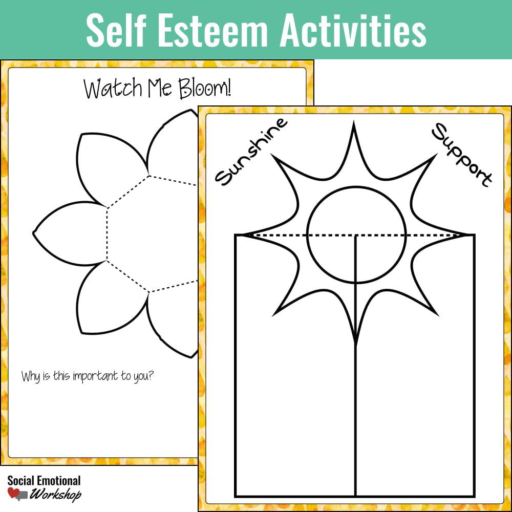 Self Esteem Lesson, Survey, and Activities Counseling Activities Social Emotional Workshop