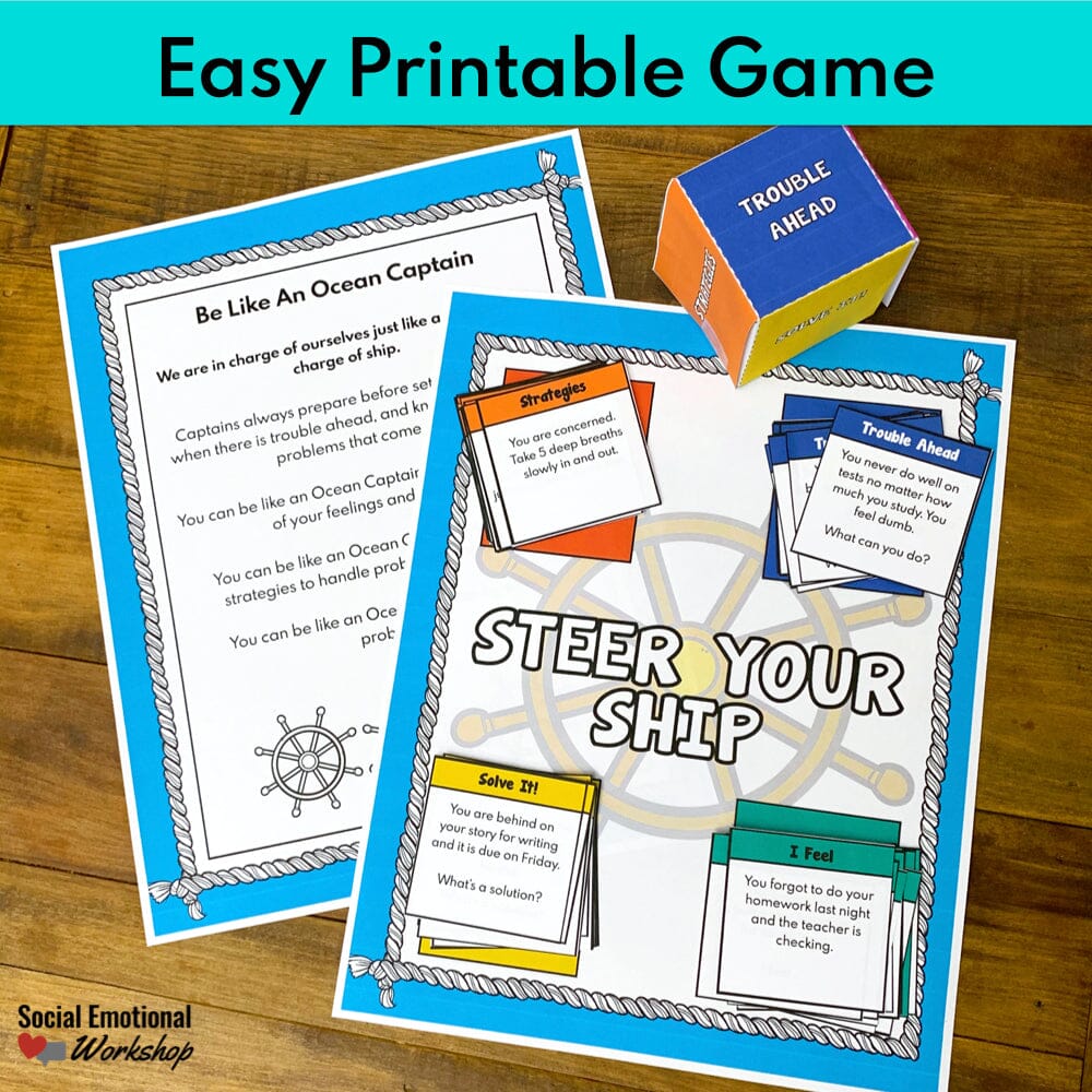 Small Group Game for Self Regulation: Feelings, Coping Skills, Problem Solving Media Social Emotional Workshop