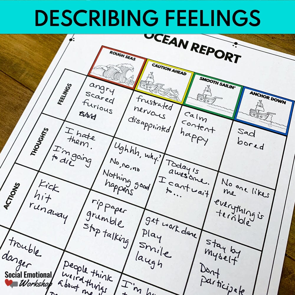Small Group SEL Lesson - Size of Feelings Media Social Emotional Workshop