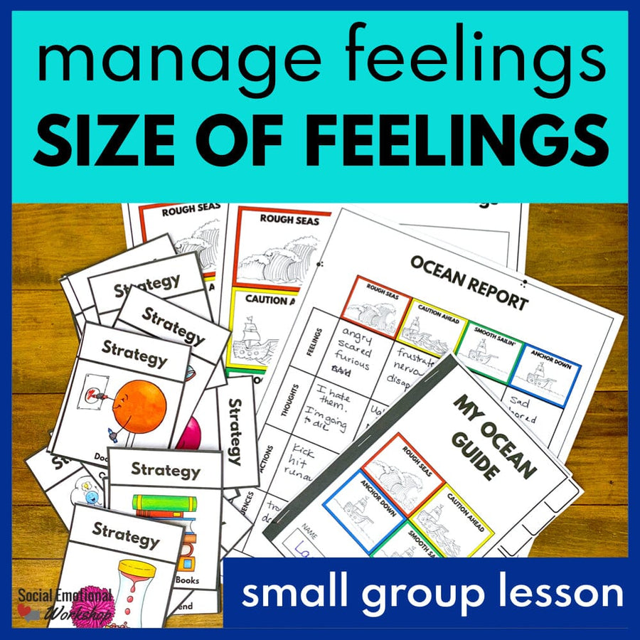 Small Group SEL Lesson - Size of Feelings Media Social Emotional Workshop