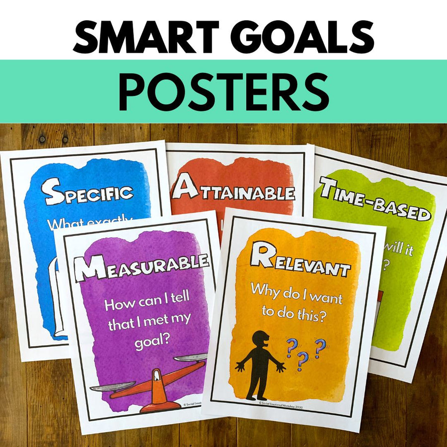SMART Goal Posters Media Social Emotional Workshop