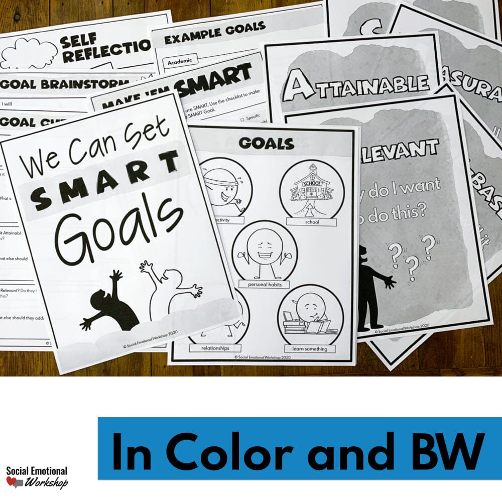 SMART Goals: Activities to Set Goals, Monitor, and Reflect Media Social Emotional Workshop