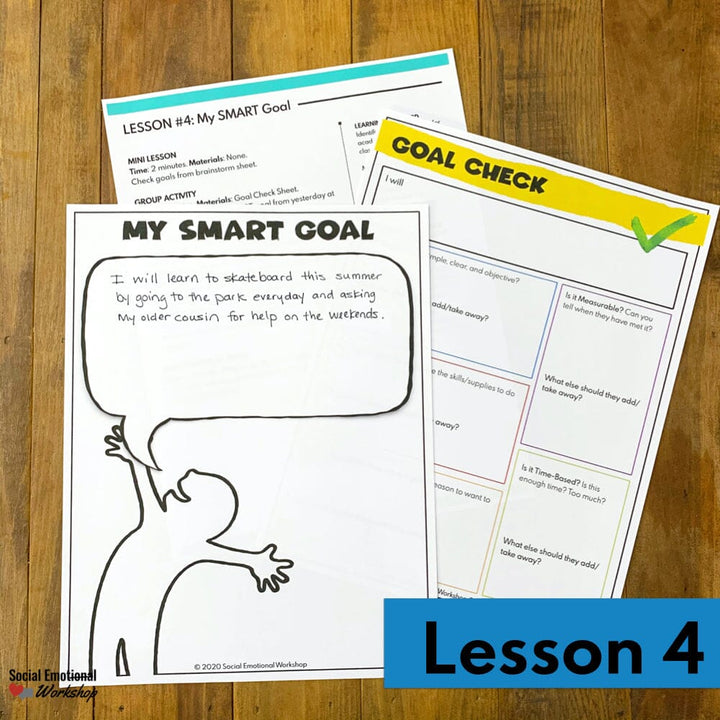 SMART Goals: Activities to Set Goals, Monitor, and Reflect Media Social Emotional Workshop
