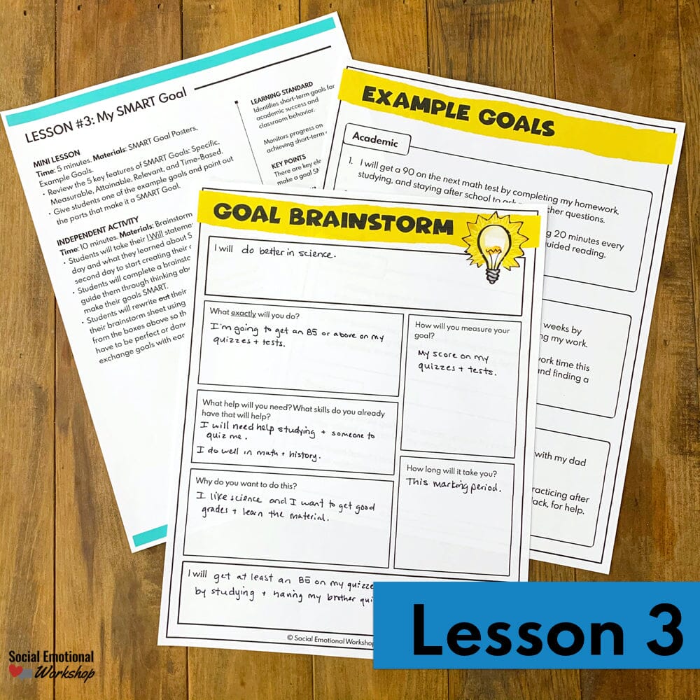 SMART Goals: Activities to Set Goals, Monitor, and Reflect Media Social Emotional Workshop