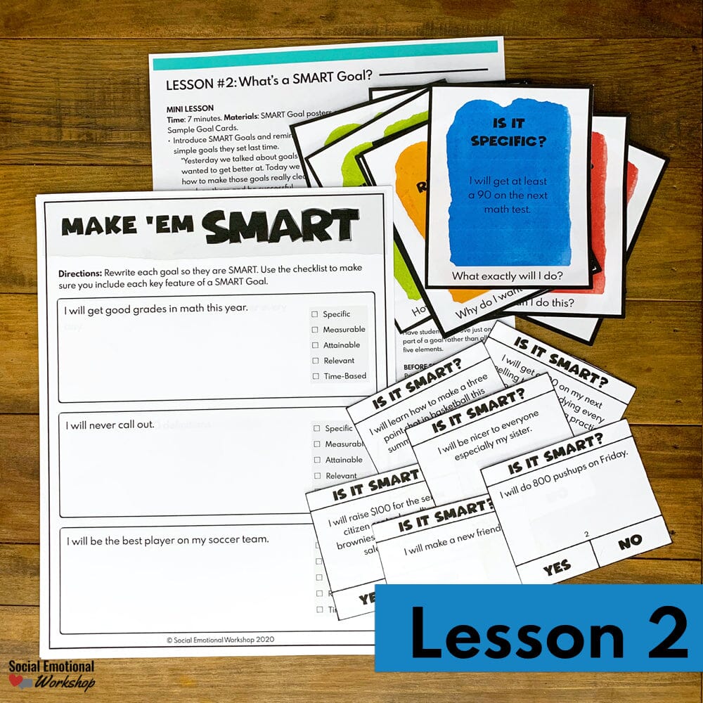 SMART Goals: Activities to Set Goals, Monitor, and Reflect Media Social Emotional Workshop