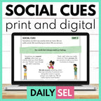 Social Cues - SEL Activities for Distance Learning Media Social Emotional Workshop