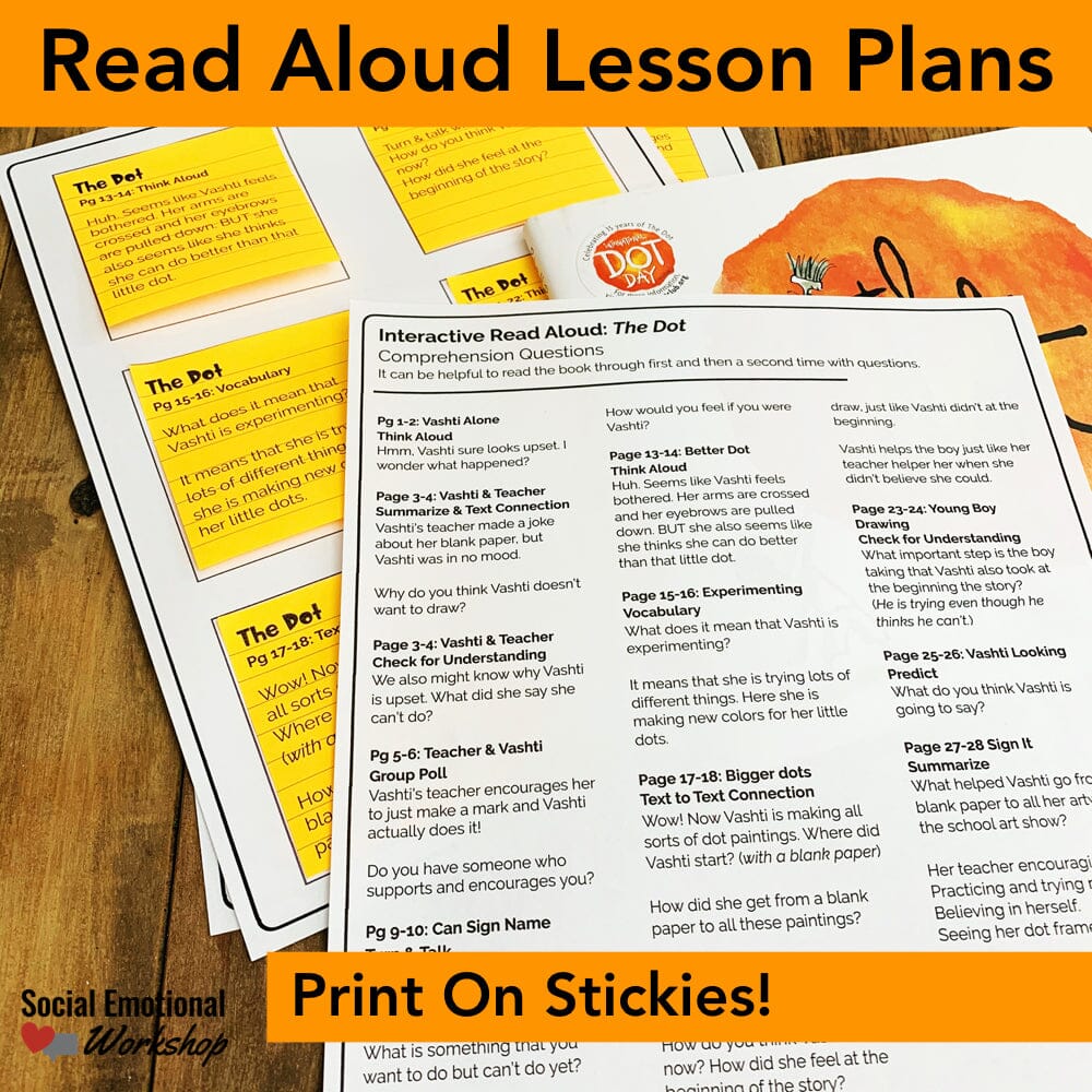 The Dot by Peter Reynolds Activities for Social Emotional Learning Read Aloud Media Social Emotional Workshop