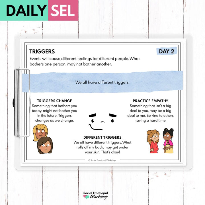 Triggers Social Emotional Learning Activities - SEL for Distance Learning Media Social Emotional Workshop