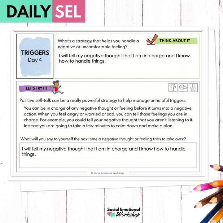 Triggers Social Emotional Learning Activities - SEL for Distance Learning Media Social Emotional Workshop