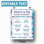 Watercolor Office Signs for Counselors, Psychologists, & Social Workers EDITABLE Office Decor Social Emotional Workshop