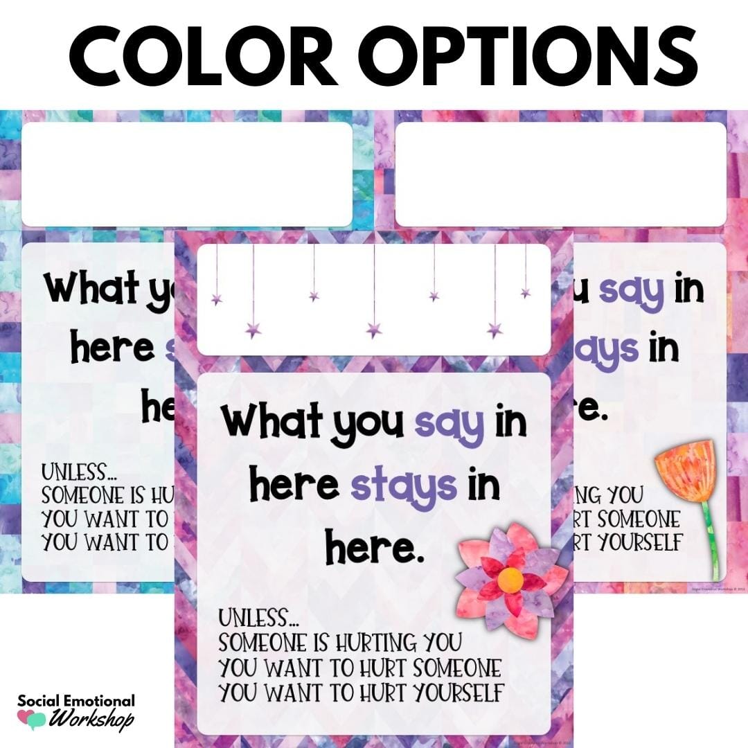 Watercolor Office Signs for Counselors, Psychologists, & Social Workers EDITABLE Office Decor Social Emotional Workshop