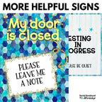 Watercolor Office Signs for Counselors, Psychologists, & Social Workers EDITABLE Office Decor Social Emotional Workshop