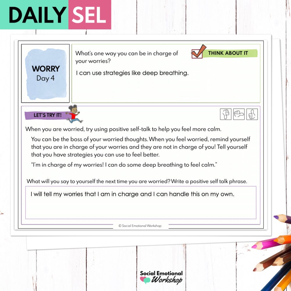 Worry Social Emotional Learning Activities - SEL for Distance Learning Media Social Emotional Workshop